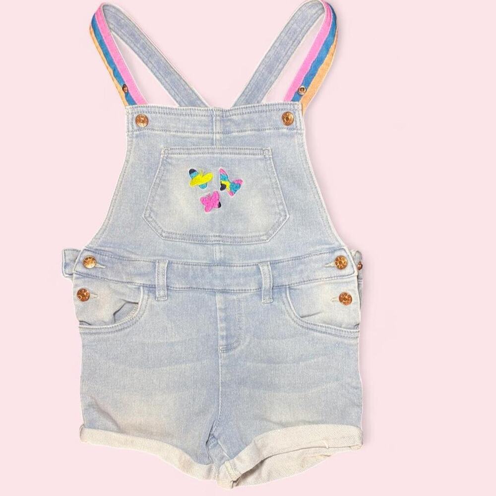 BCBG Girls size 6 light wash denim baby short overalls cute cottagecore kawaii